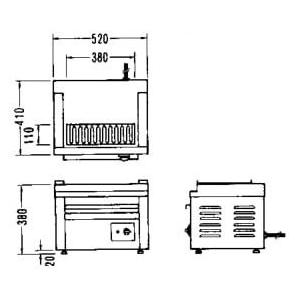 電気低圧式グリラー串焼器（卓上タイプ）　TGK-3