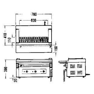 電気低圧式グリラー串焼器（卓上タイプ）　TGK-6