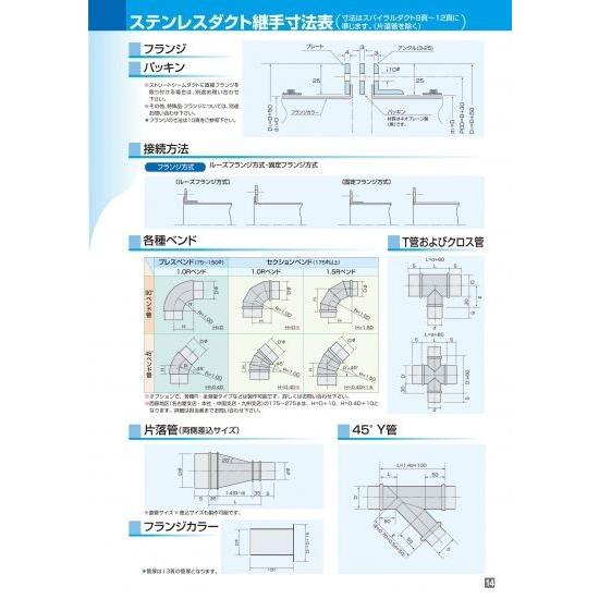 セクションベンド　1.0R　90°　ステンレス製　275Φ