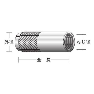 内部コーン打込み式　UCタイプ・Mネジ（クロメートメッキ）　UC-830　1箱100〜1000本入り　大箱（1000本）