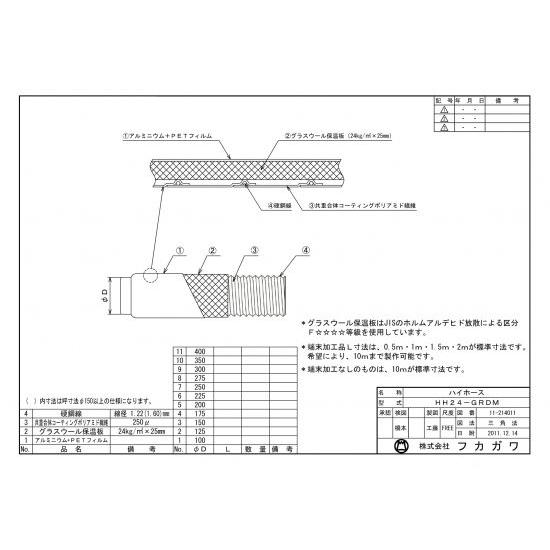 ハイホース　HH24-GRDM　10m　Φ350