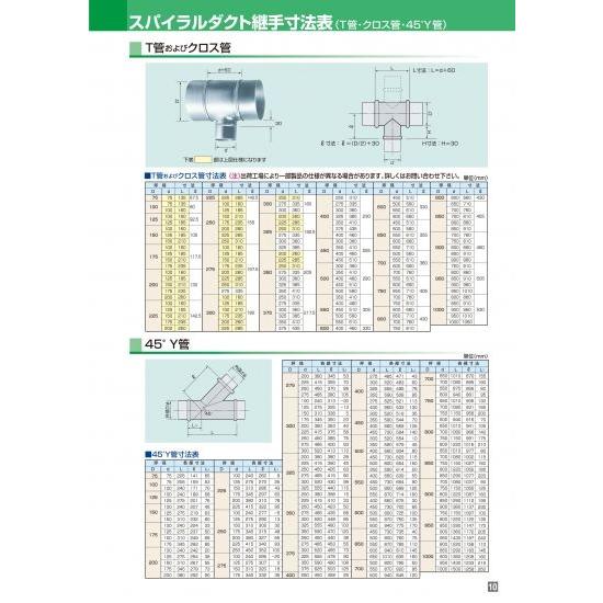 T管　本管×枝管　亜鉛めっき鋼板製　600Φ×600Φ