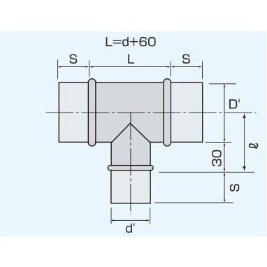 T管　本管×枝管　ステンレス製　700Φ×600Φ
