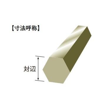 伸銅　快削　真中　1000　mm　41mm　六角棒　対辺