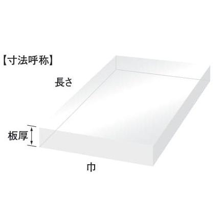 プラスチック　アクリル　切板（透明）　板厚　30mm　100mm×450mm