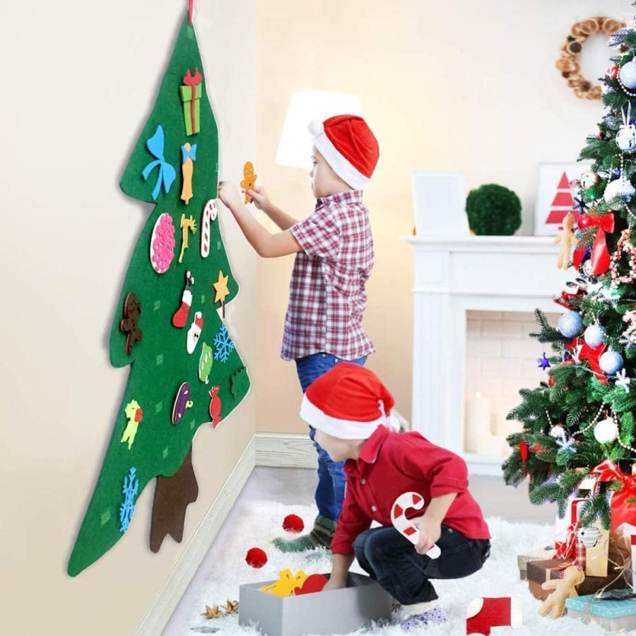 クリスマスツリー フェルト オーナメント 壁掛け 飾り 玄関 デコレーション DIY｜analiza｜11