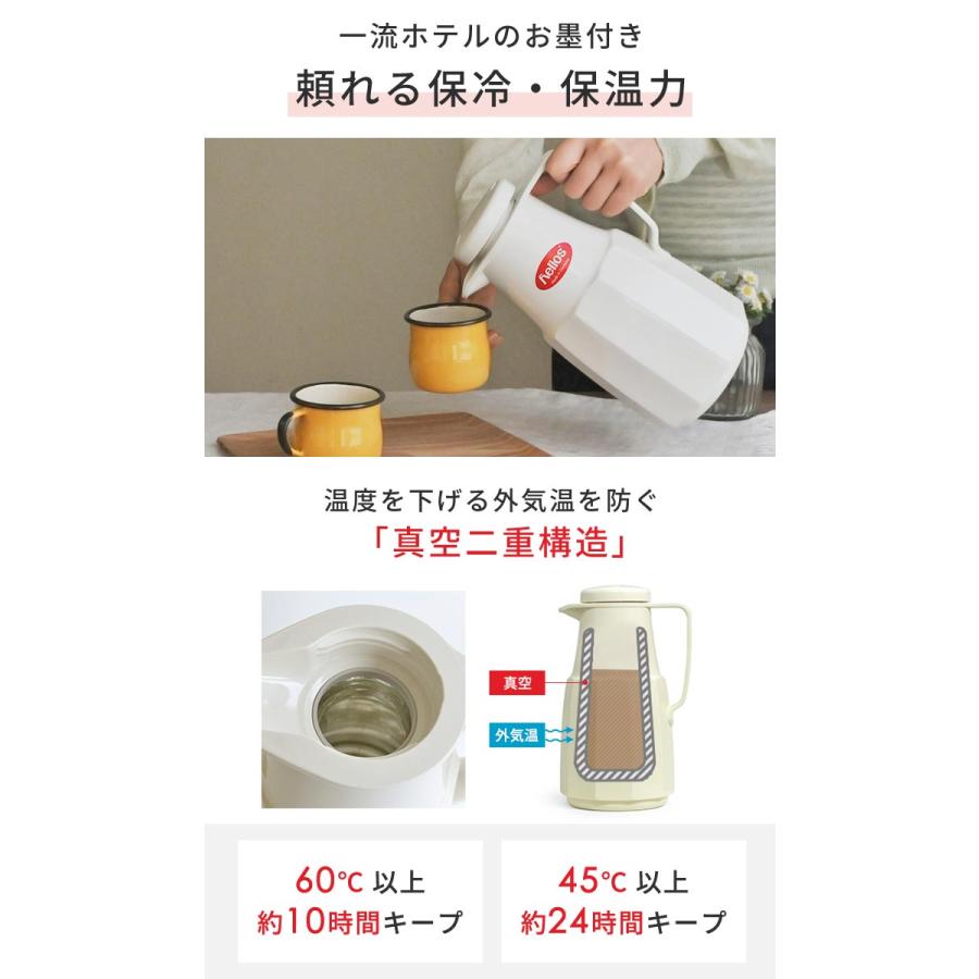 helios ヘリオス 魔法瓶 ベーシック basic 1L 保温 保冷 ポット 卓上