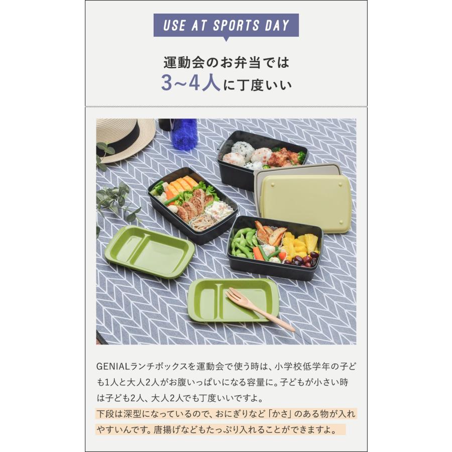GENIAL ピクニック ランチボックス 3段 2段 重箱 弁当箱 大容量 お皿