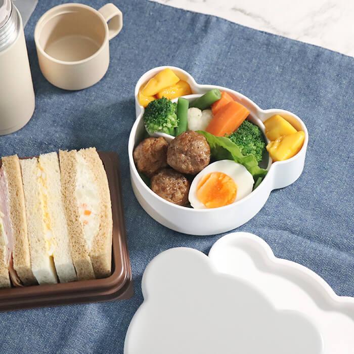 tak. タック 子ども用 お弁当箱 1段 ランチボックス ベア クマ型 電子