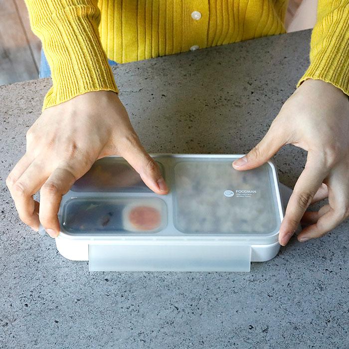 薄型弁当箱 抗菌フードマン 400 お弁当箱 弁当箱 女子 子供 1段 400ml 洗いやすい 電子レンジ 食洗機 男性 女性 FOODMAN | フードマン | 05