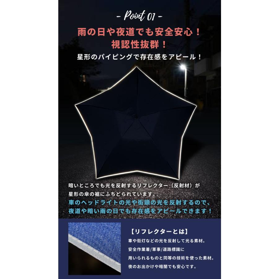 Wpc. 傘 雨傘 日傘 晴雨兼用 折りたたみ傘 折傘 スターリフレクション