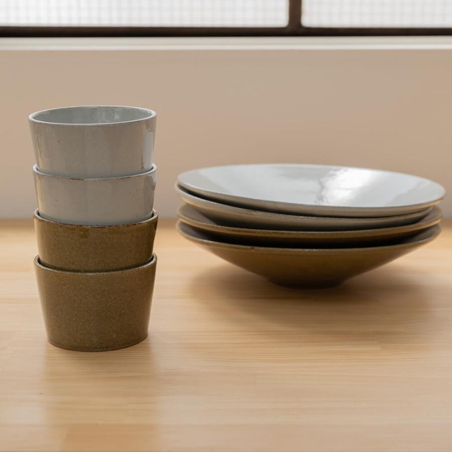 蔵出し、大皿、茶道具、客皿など画像の食器類すべて かもしか道具店 めんのお皿 そばちょく 2点セット 食器 陶器 おしゃれ