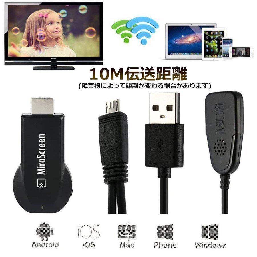 MiraScreen ドングル 2.4G 1080P HDMI WiFi ワイヤレス ディスプレイアダプター レシーバー ミラキャストフリーインストー 送料無料｜anami-store｜04