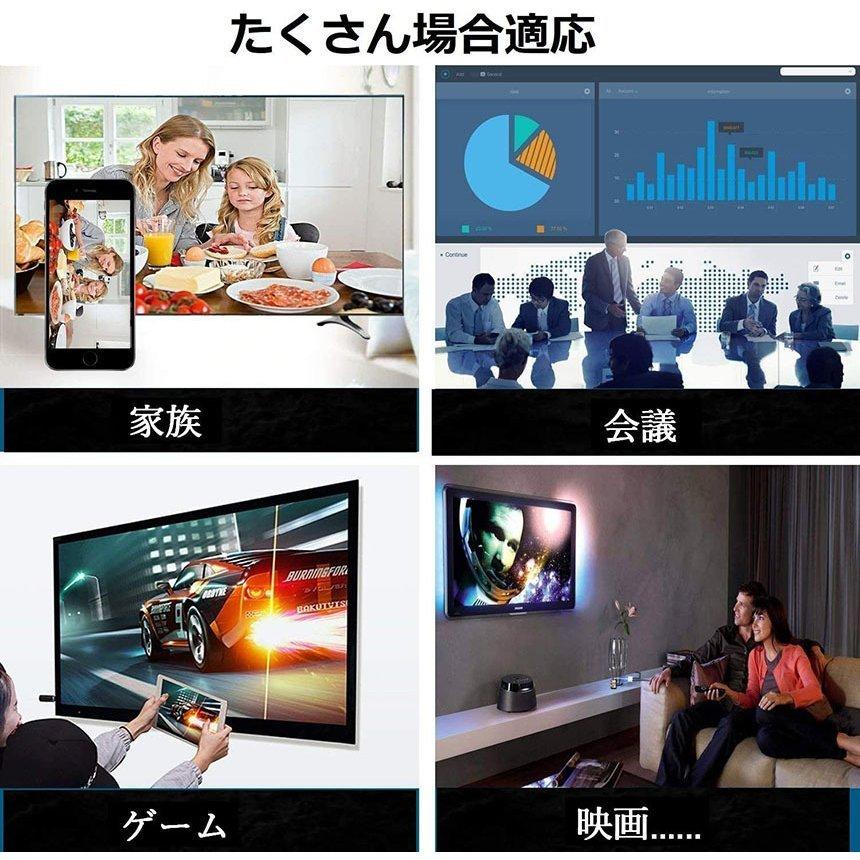 Lightning Android to HDMI 変換ケーブル HDMI変換アダプター ライトニング アンドロイド ミラーリングケーブル 1080P 送料無料｜anami-store｜08