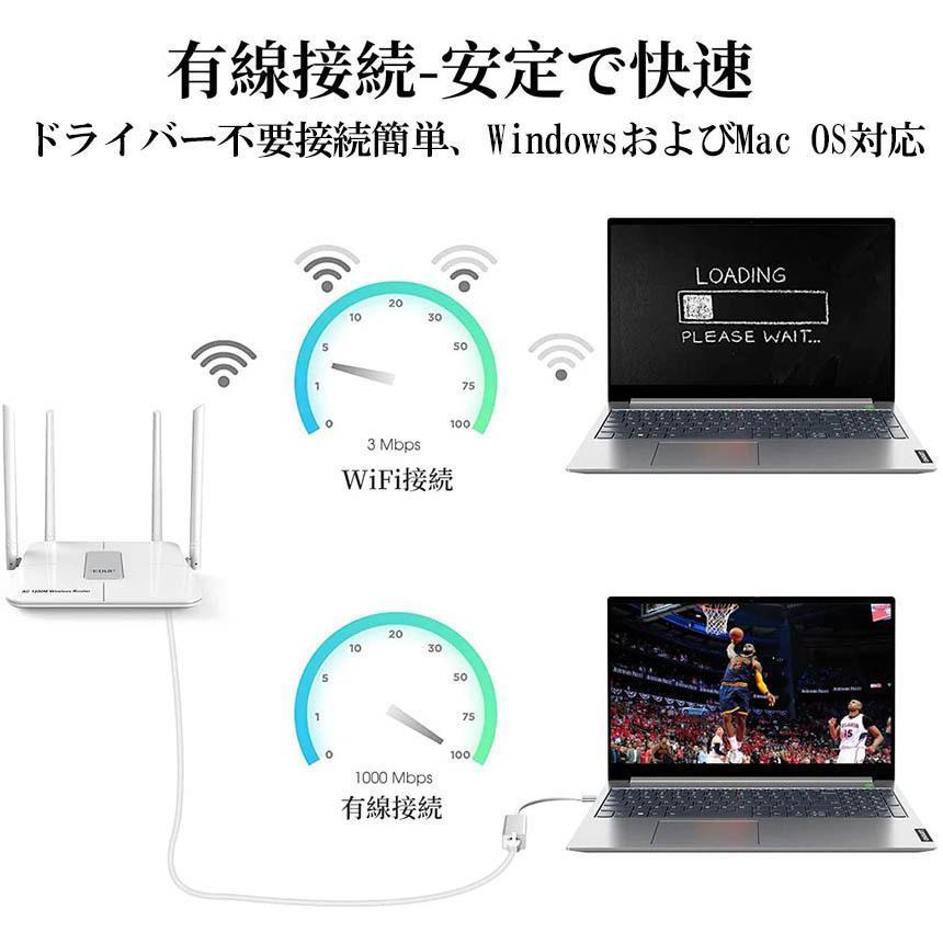 USB Type C to Lan 変換アダプター 10 100Mbps rj45 イーサネット LAN有線ネットワーク コンバータ アルミニウム合金 送料無料｜anami-store｜03