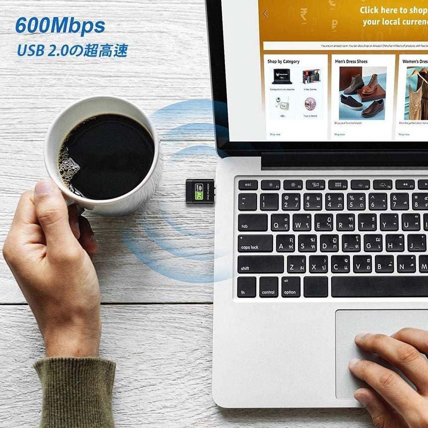 WiFi 無線LAN 子機 600Mbps USB WIFI アダプター ドライバー内蔵 2モード AC600 2.4 5G Hz 11ac 11n 送料無料｜anami-store｜07