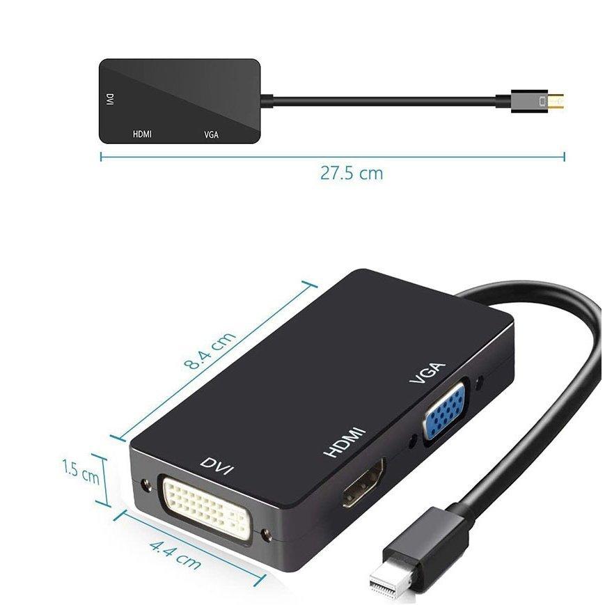 Mini Displayport to HDMI DVI VGA 3in1 変換 アダプター  Thunderbolt to HDMI Surface pro 対応 ビデオアダプタ Mac Book 送料無料｜anami-store｜09