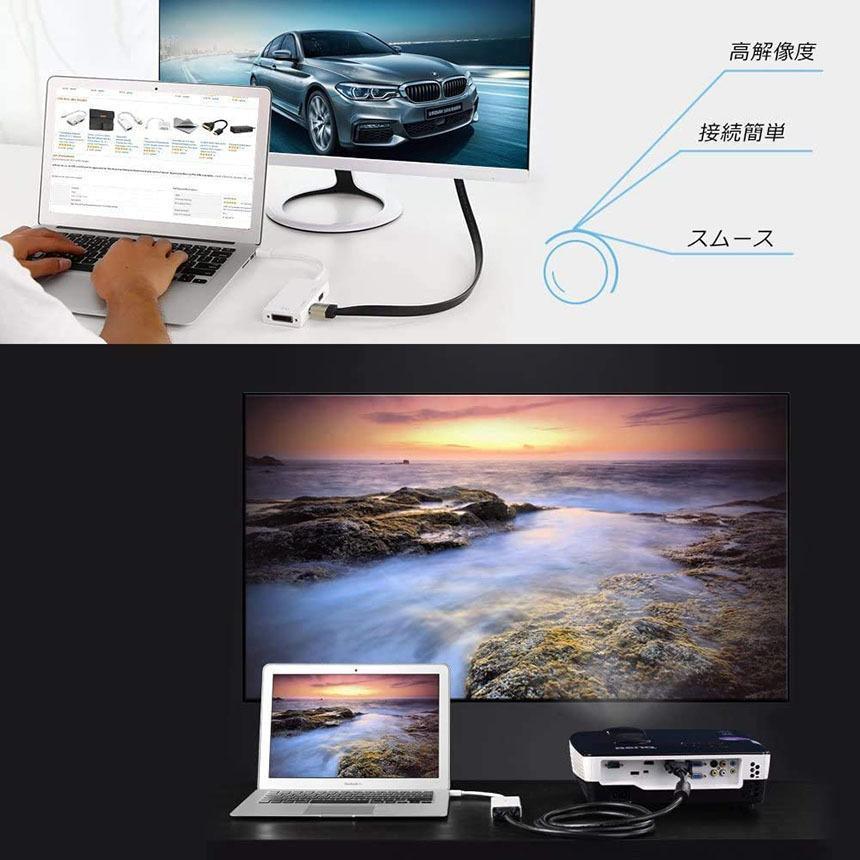 Mini Displayport to HDMI DVI VGA 3in1 変換 アダプター  Thunderbolt to HDMI Surface pro 対応 ビデオアダプタ Mac Book 送料無料｜anami-store｜10
