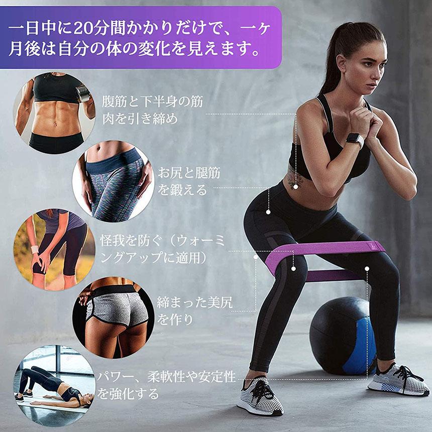 エクササイズバンド 強度別3本セット トレーニングチューブ