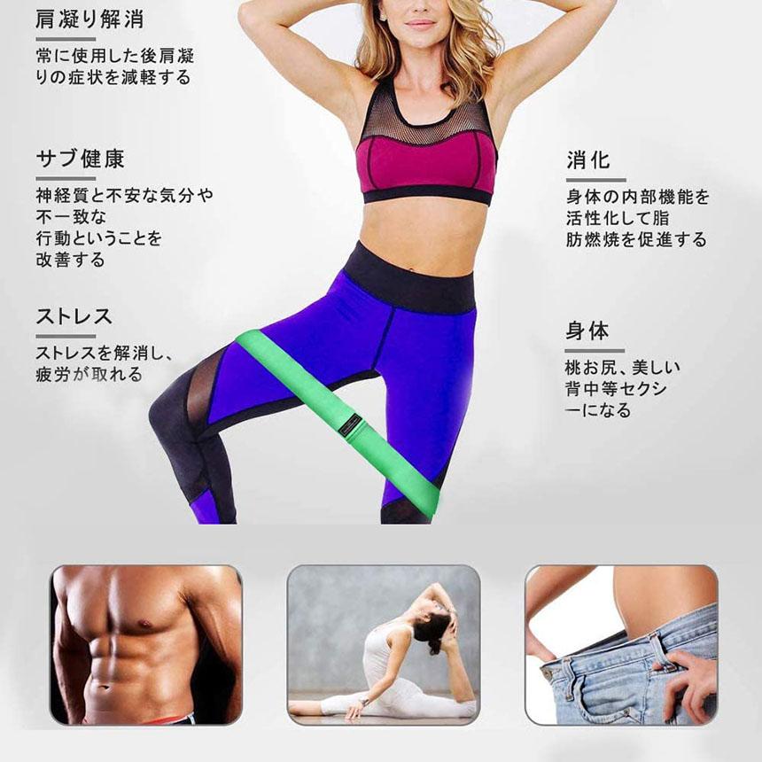 エクササイズバンド 強度別3本セット トレーニングチューブ