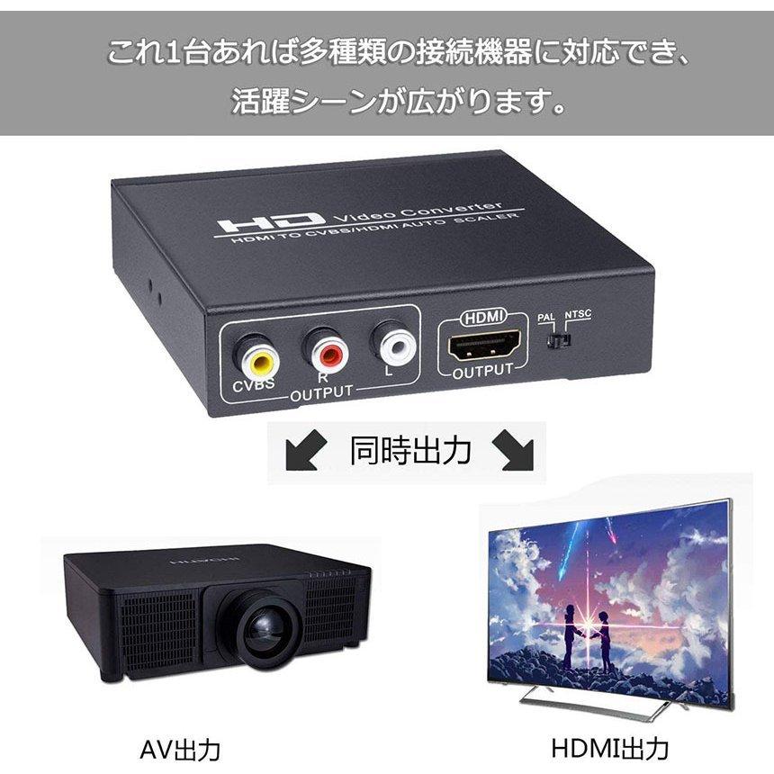 HDMI コンポジット変換 HDMI to AV 3RCA変換 HDMI to HDMI RCA  HDMI AV変換コンバーター 同時出力 hdmi 送料無料｜anami-store｜05