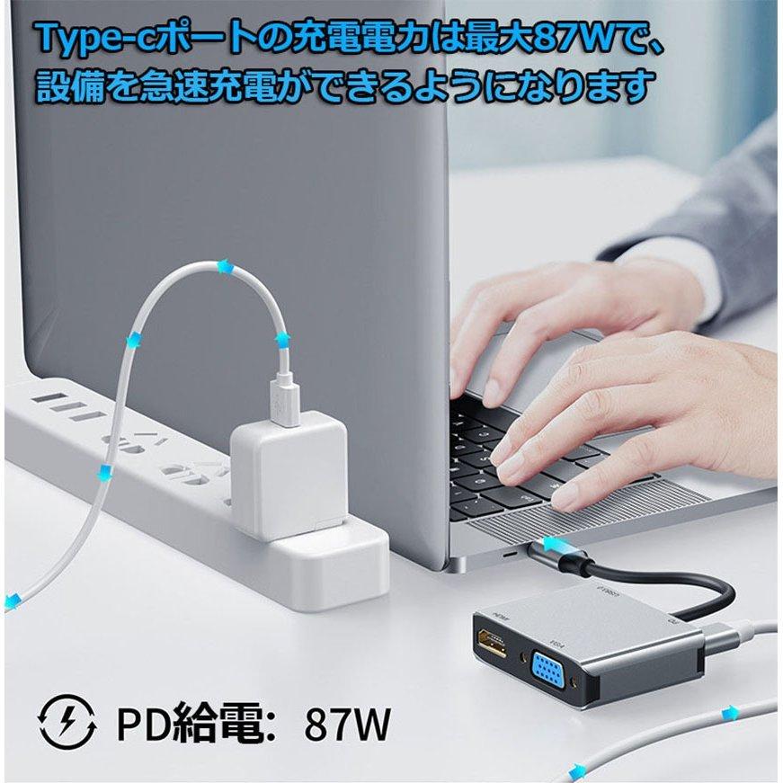 USB C ハブ USB Type C HDMI 変換アダプター Switch対応 4K@30Hz HDMI 1080P Thunderbolt 3互 送料無料｜anami-store｜09
