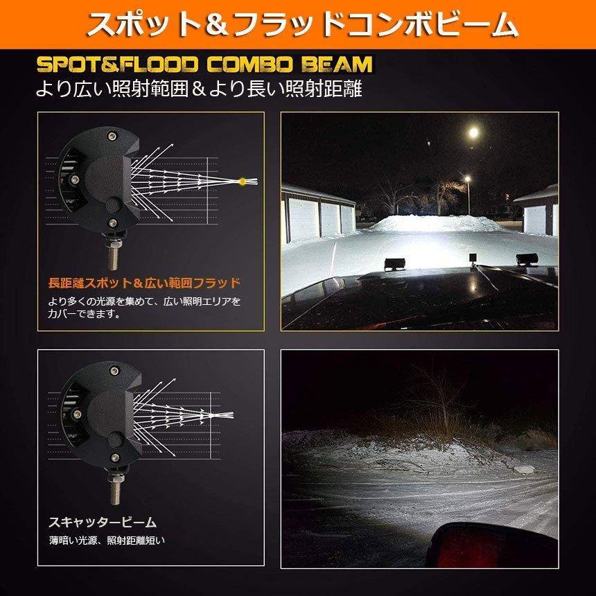 作業灯 LED 2個セット 120W ワークライト デッキライト LED投光器 120w