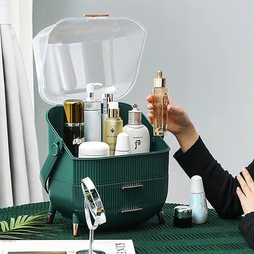 コスメボックス メイクボックス 持ち運び 透明 化粧品 収納ボックス