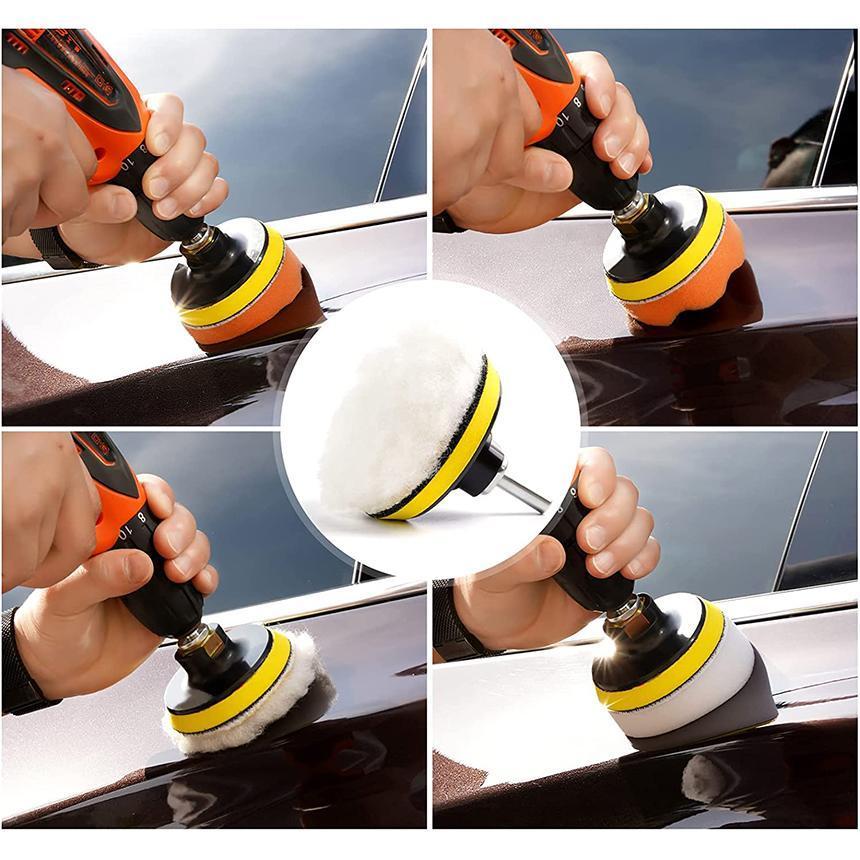 ポリッシャー バフ 80mm 22点セット 六角軸付き すぐ使える 仕上げ