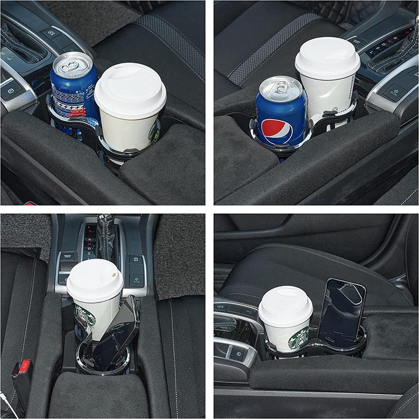 ドリンクホルダー 車 2口に増設 差し込み式 2個セット カー用品 スマホ