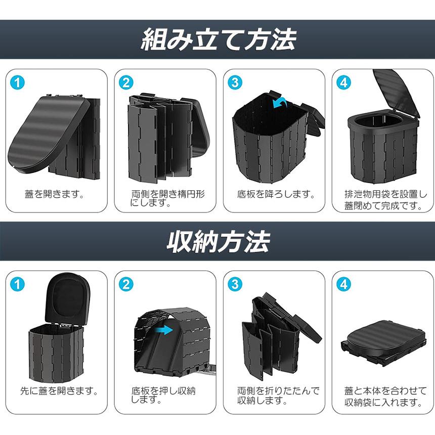簡易トイレ 非常用 災害用 テント 水洗 車 3個セット ポータブルトイレ 