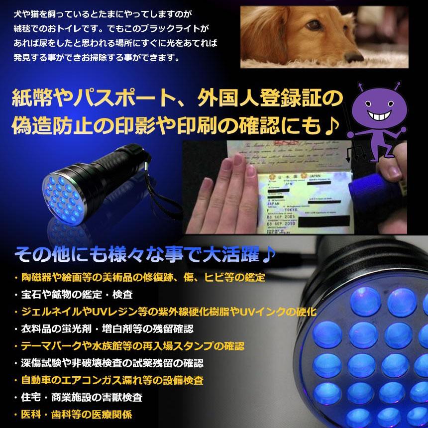 ブラックライト 2本セット LED 紫外線 ペンライト UV ライト ネイル