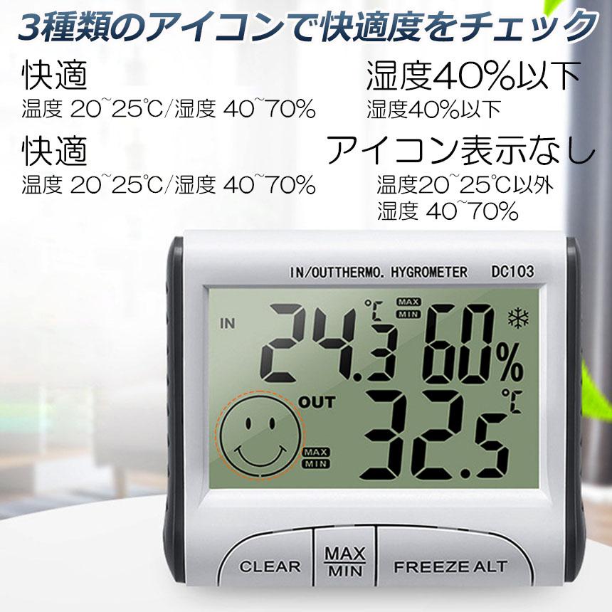 温湿度計 温度 湿度 2個セット デジタル温度計 デジタル