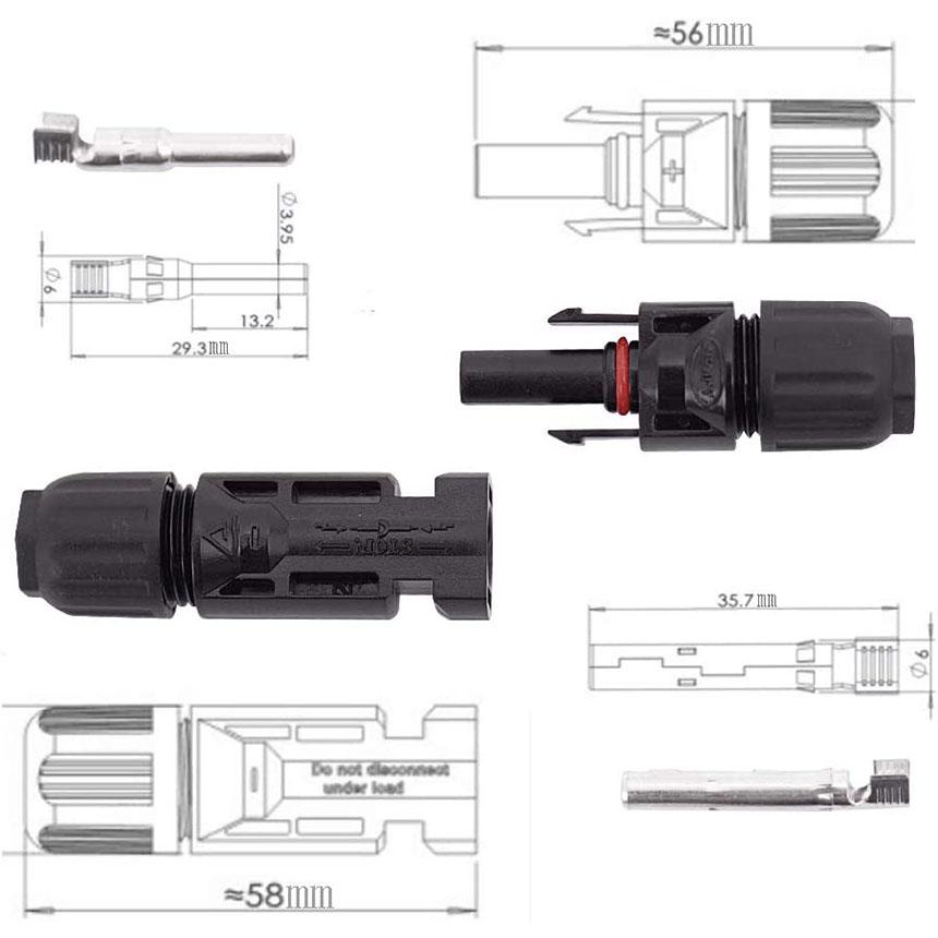 太陽光パネル設置用MC4コネクター250個程度