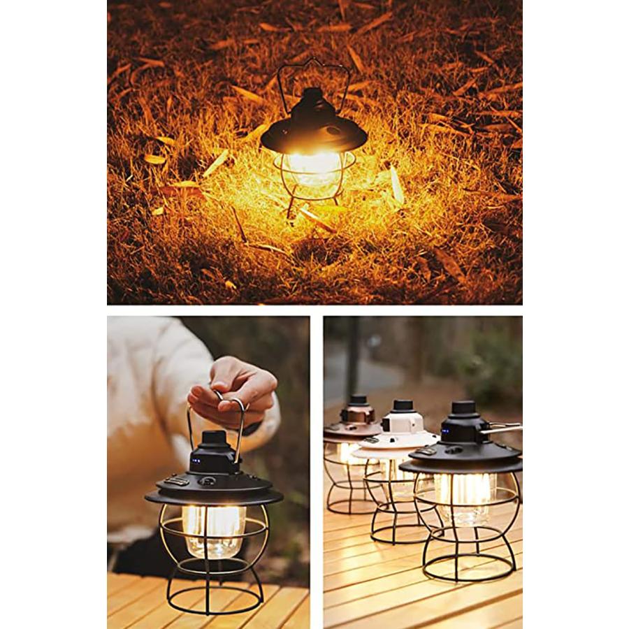 ランタン 充電式 屋外 おしゃれ LEDランタン レトロ 無段階調光 USB