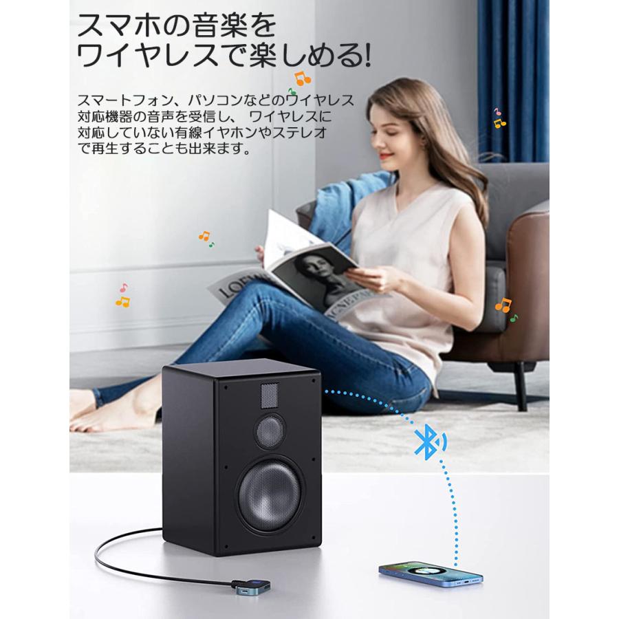 Bluetooth レシーバー 車 AUX 受信機 ブルートゥース レシーバー Bluetooth レシーバー 車 AUX 受信機 ブルートゥース レシーバー