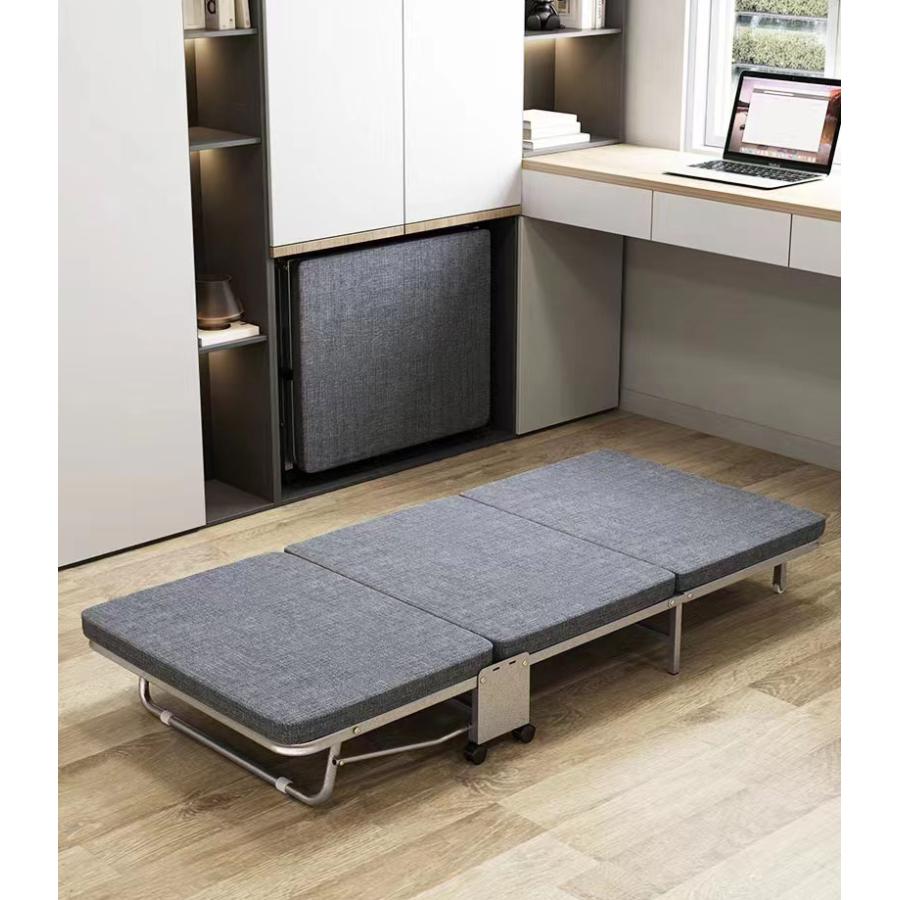 ま*あ様 【送料無料】折りたたみベッド シングル 爆買 おりたたみベッド シングル コンパクト S 軽量 三折り 簡易ベッド