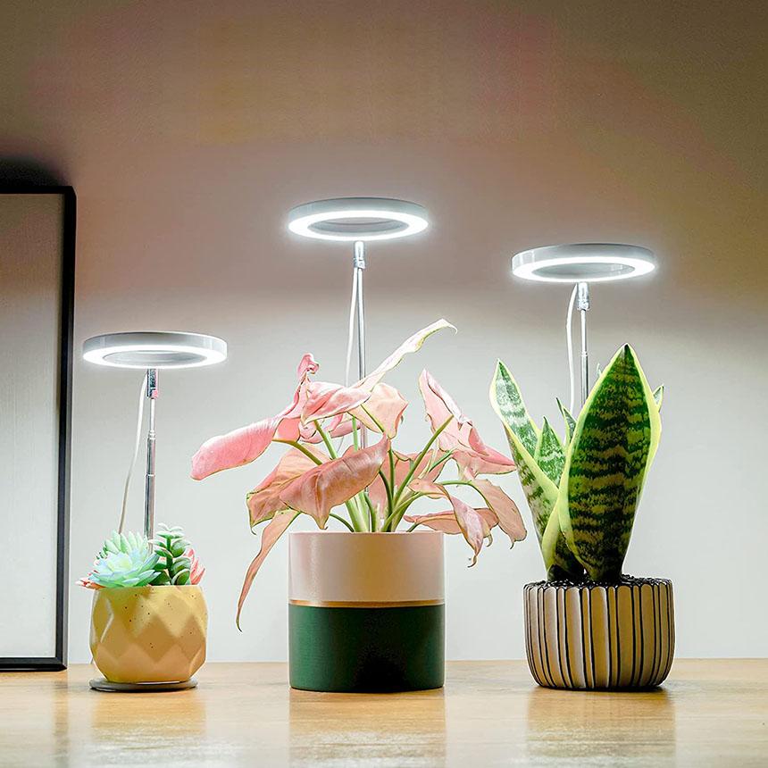 植物育成LEDライト 4個セット 植物育成ライト LED植物育成灯 観葉植物 4ヘッド式ライト 5v 10段階調
