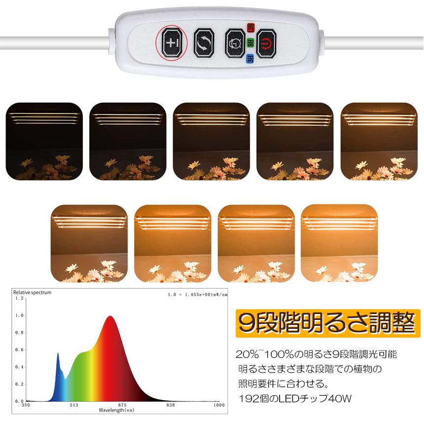 植物育成ライト LED育成ライト 3個セット タイマー 観葉植物育成ライト