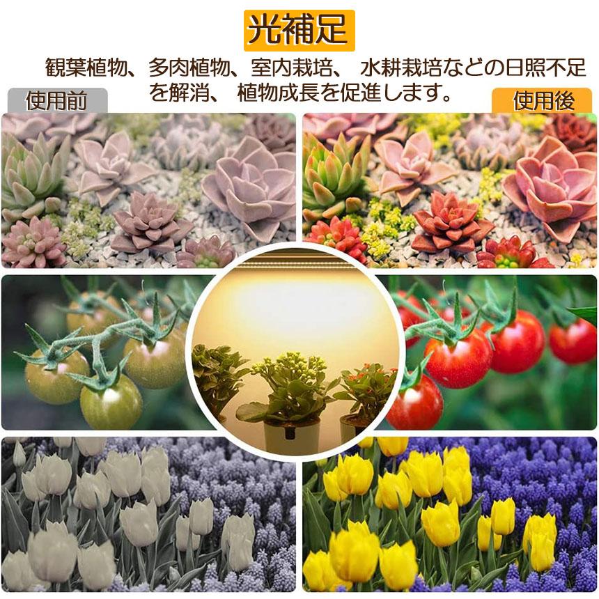 植物育成ライト LED育成ライト 3個セット タイマー 観葉植物育成ライト