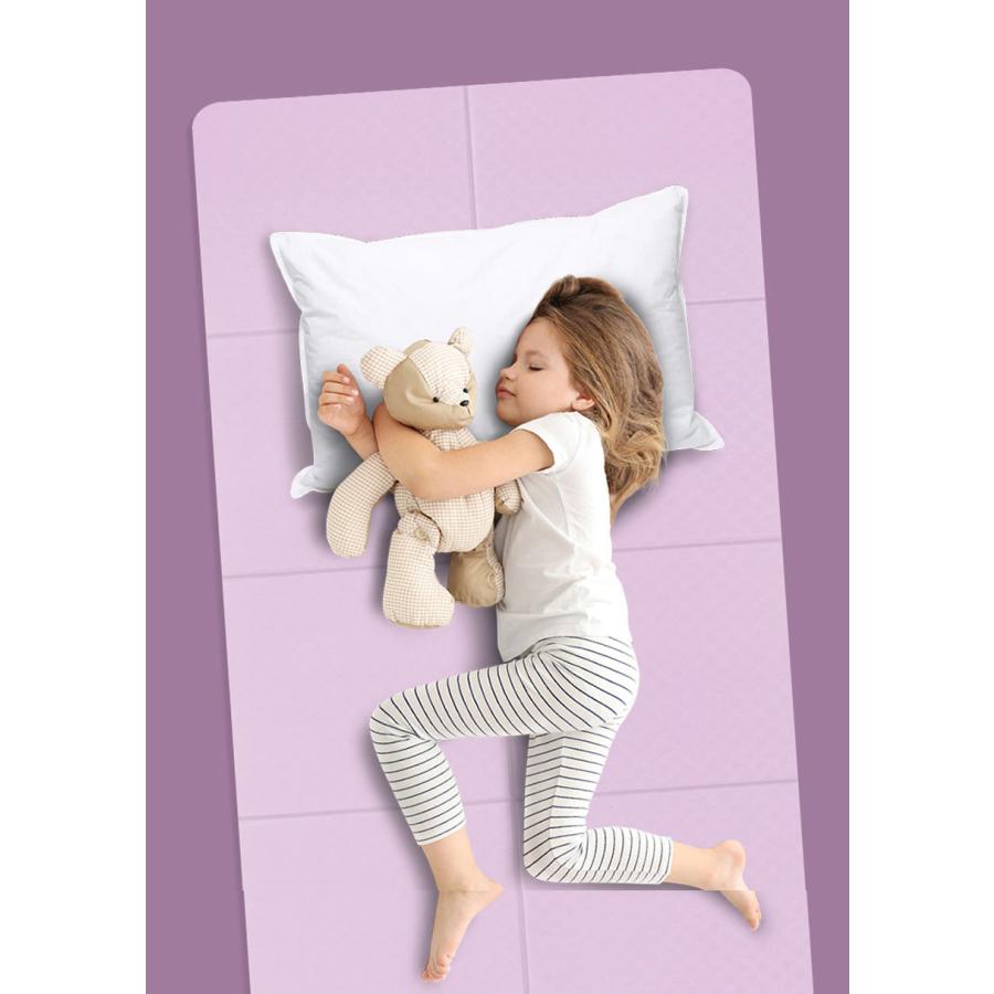 爆買 ヨガマット 折りたたみ 8mm TPE 3色 両面カラー 収納バック付き