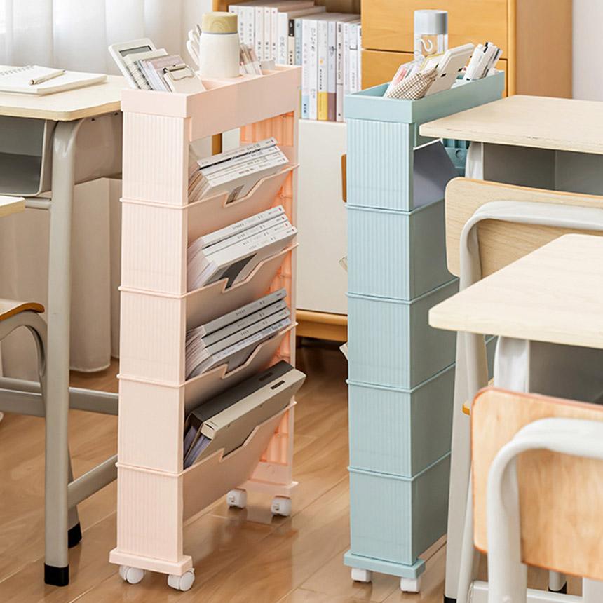 収納ラック キャスター付 2台セット マガジンラック デスク下収納 収納