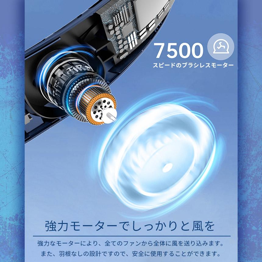 【新品未使用】ネッククーラー（首掛け扇風機） 首掛け扇風機 ネッククーラー 2カラー 羽根なし ネックファン 3段階