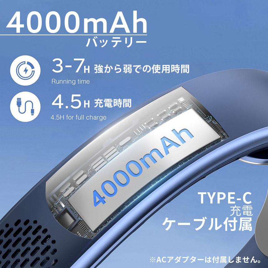 首掛け扇風機 ネッククーラー 2カラー 羽根なし ネックファン 3段階