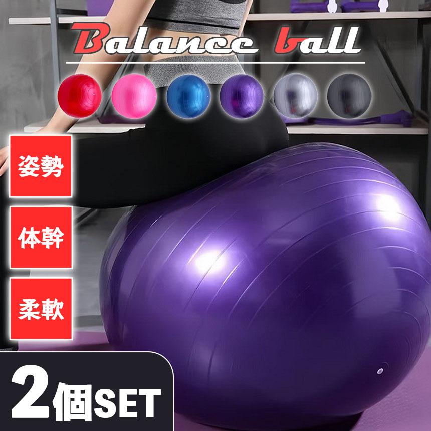 バランスボール ヨガボール ヨガ 2個セット 椅子 直径55cm ジムボール