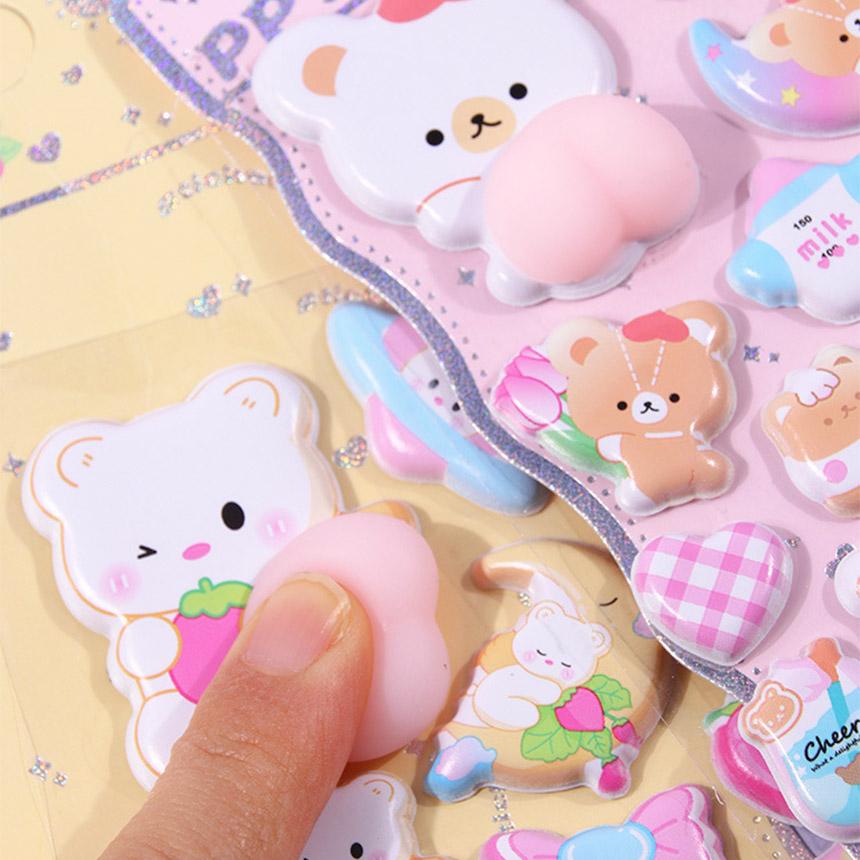 爆買 4枚セット おしりシール 全6種類 3D 立体 シール お尻 ぷっくり