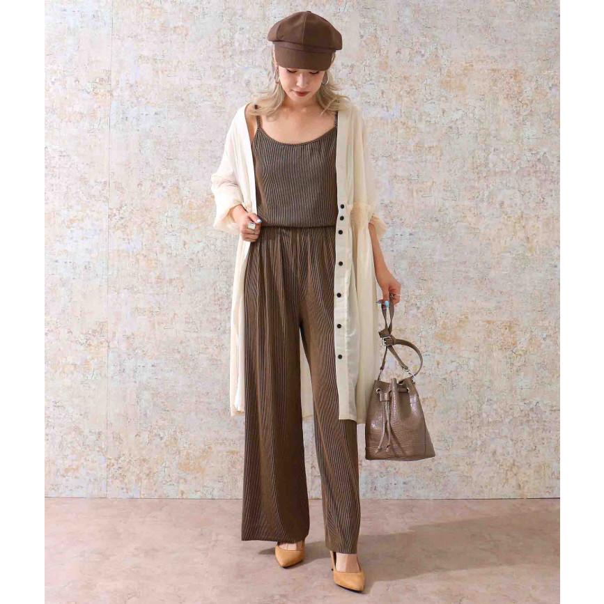 ウエストシャーリングロングカーディガン フレアスリーブ カーディガン シフォン ロングカーディガン ロングガウン カーデ ロング ガウン 長袖 無地 Anap 通販 Paypayモール