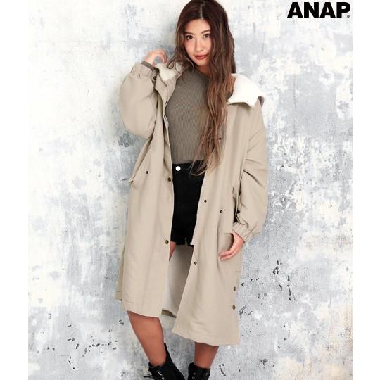 裏ボアロングミリタリーコート モッズコート ロング ミリタリーコート