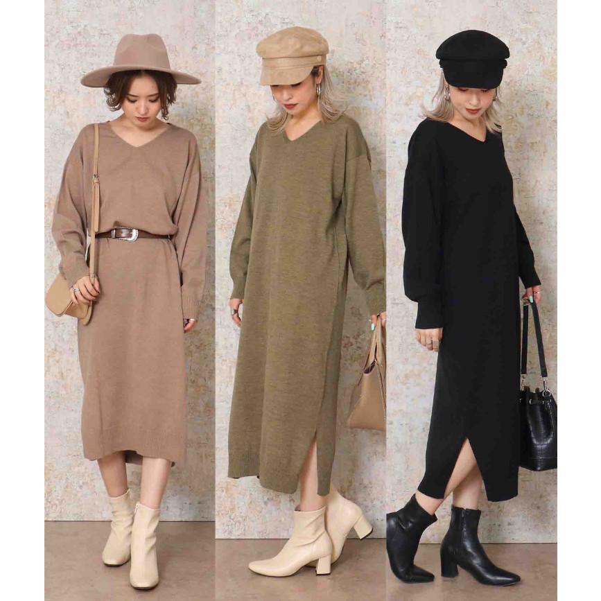 ウールタッチvネックワンピース Anap アナップ ワンピース Anap 通販 Paypayモール