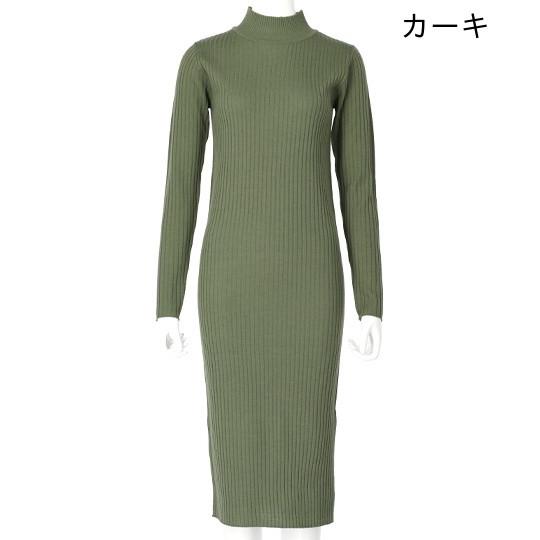 リブニットハイネックワンピース リブニット ワンピース ハイネック ニットワンピ タイトワンピ スリット ワンピ ニット ミモレ丈ワンピース 長袖 Anap 通販 Paypayモール